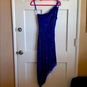 Beautiful Blue Sequence & Beaded Dress